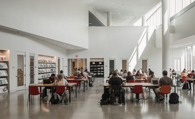 Students in Library